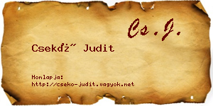 Csekő Judit névjegykártya